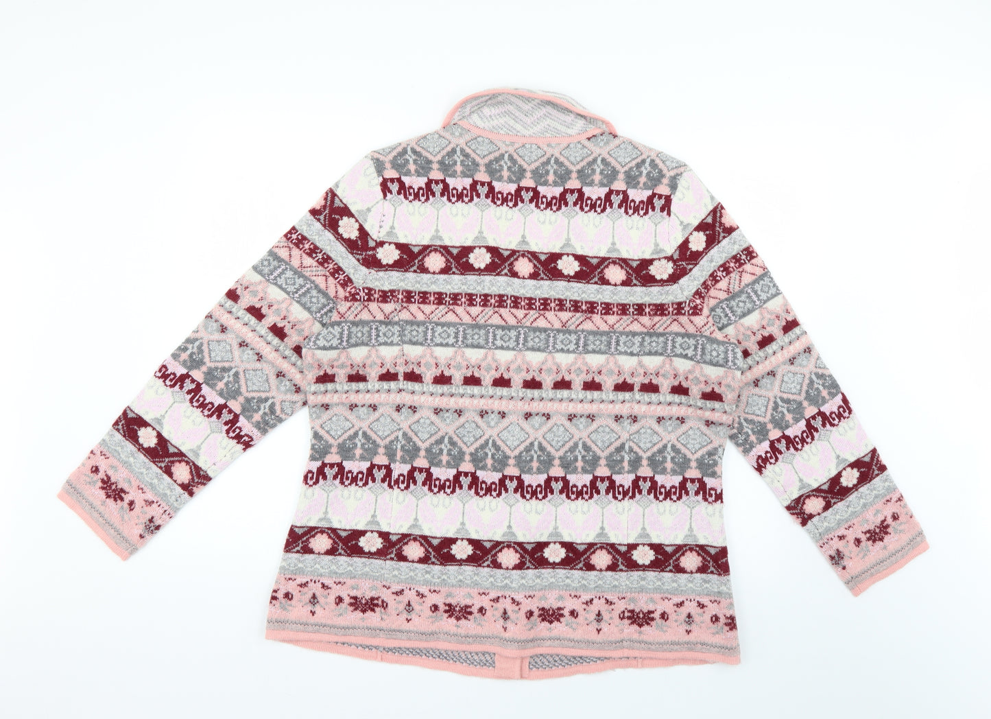 Preworn Womens Multicoloured Geometric  Cardigan Jumper Size 20