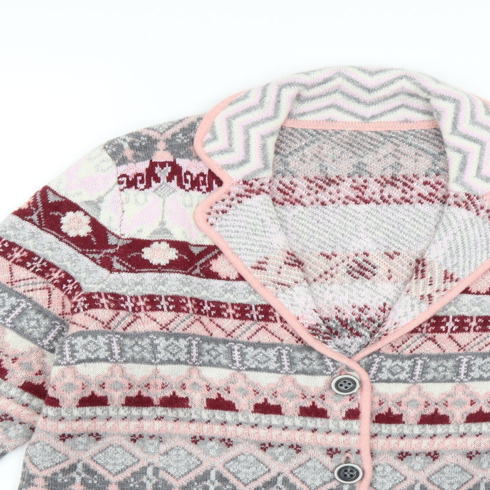 Preworn Womens Multicoloured Geometric  Cardigan Jumper Size 20