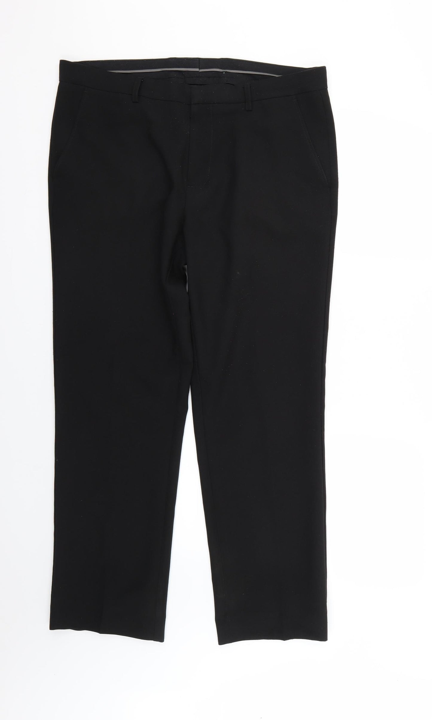 Peacocks Mens Black   Trousers  Size 36 L27 in