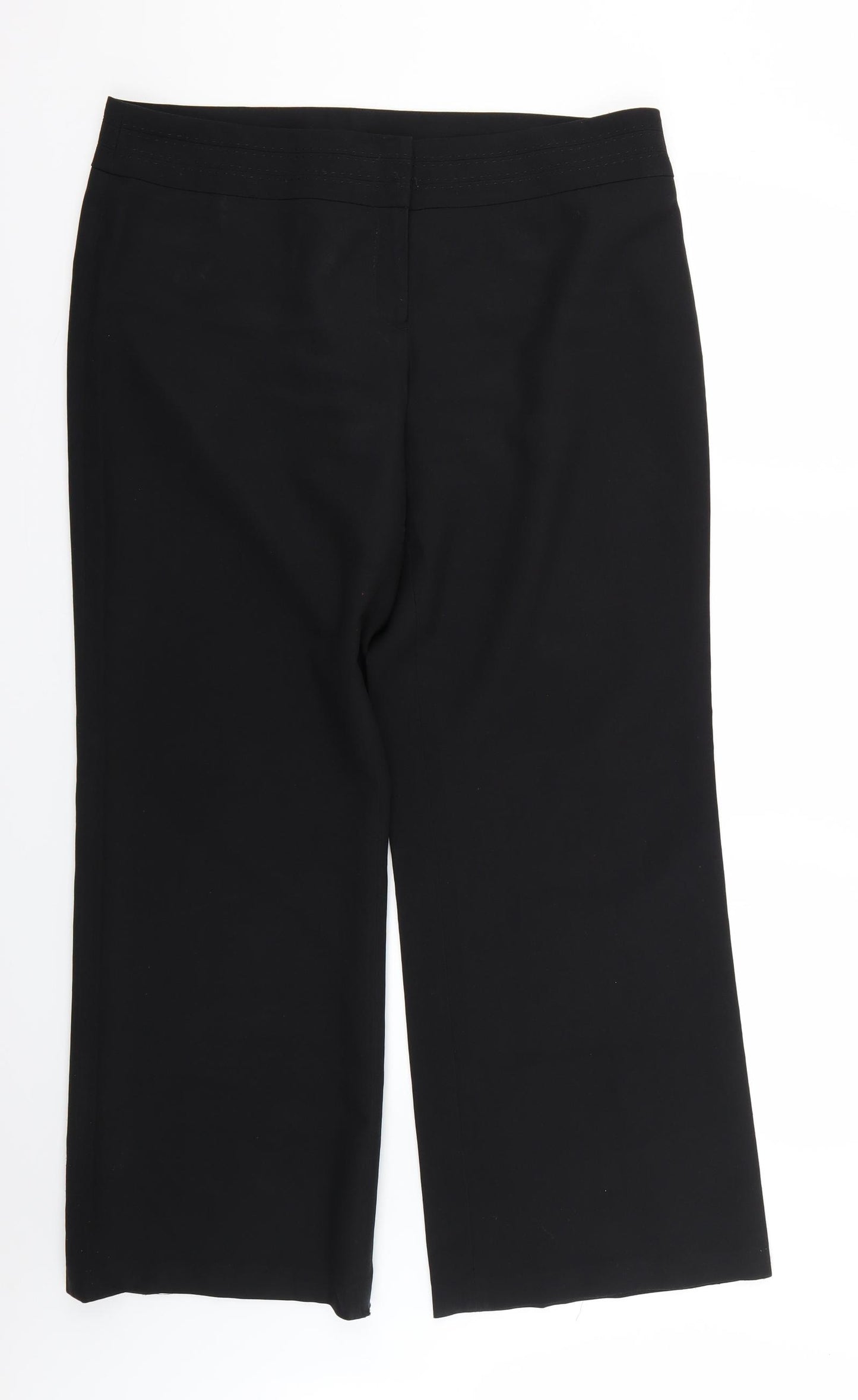 F&F Womens Black   Trousers  Size 16 L27 in