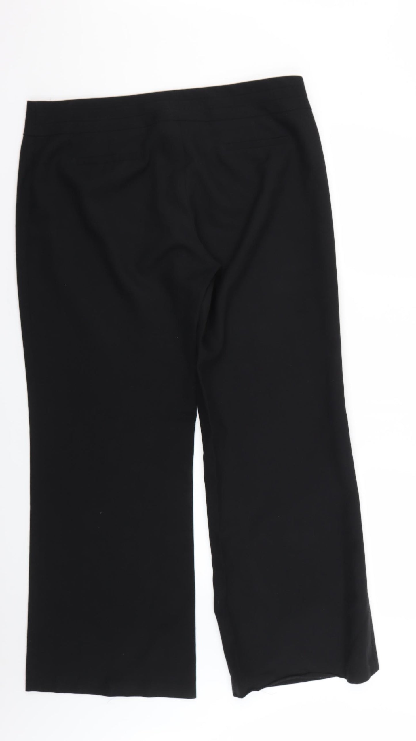F&F Womens Black   Trousers  Size 16 L27 in