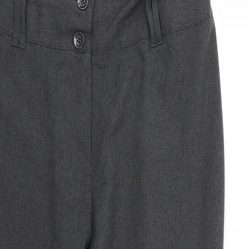 Papaya Womens Grey   Trousers  Size 14 L22.5 in