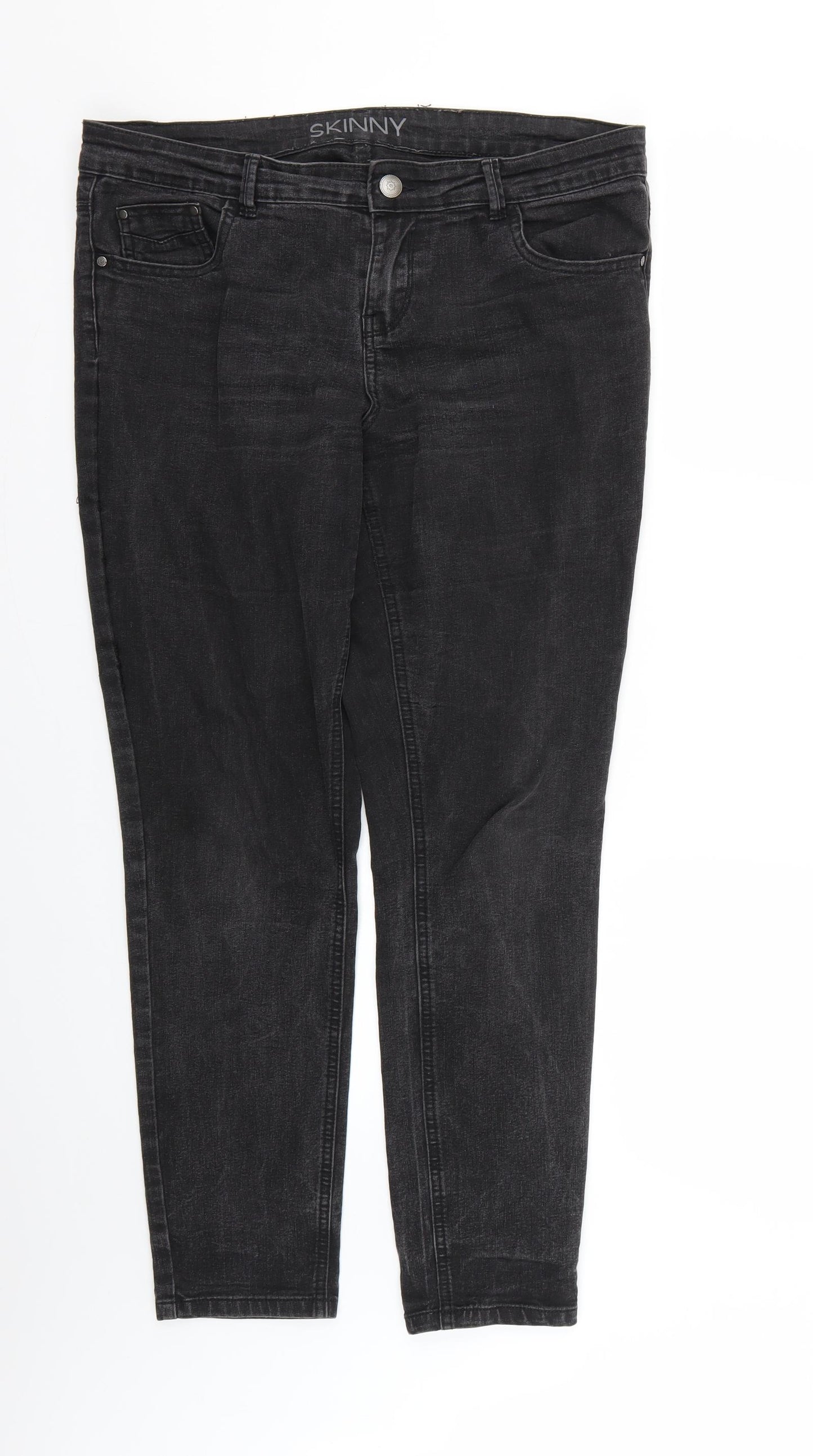 George Womens Black   Skinny Jeans Size 14 L26 in