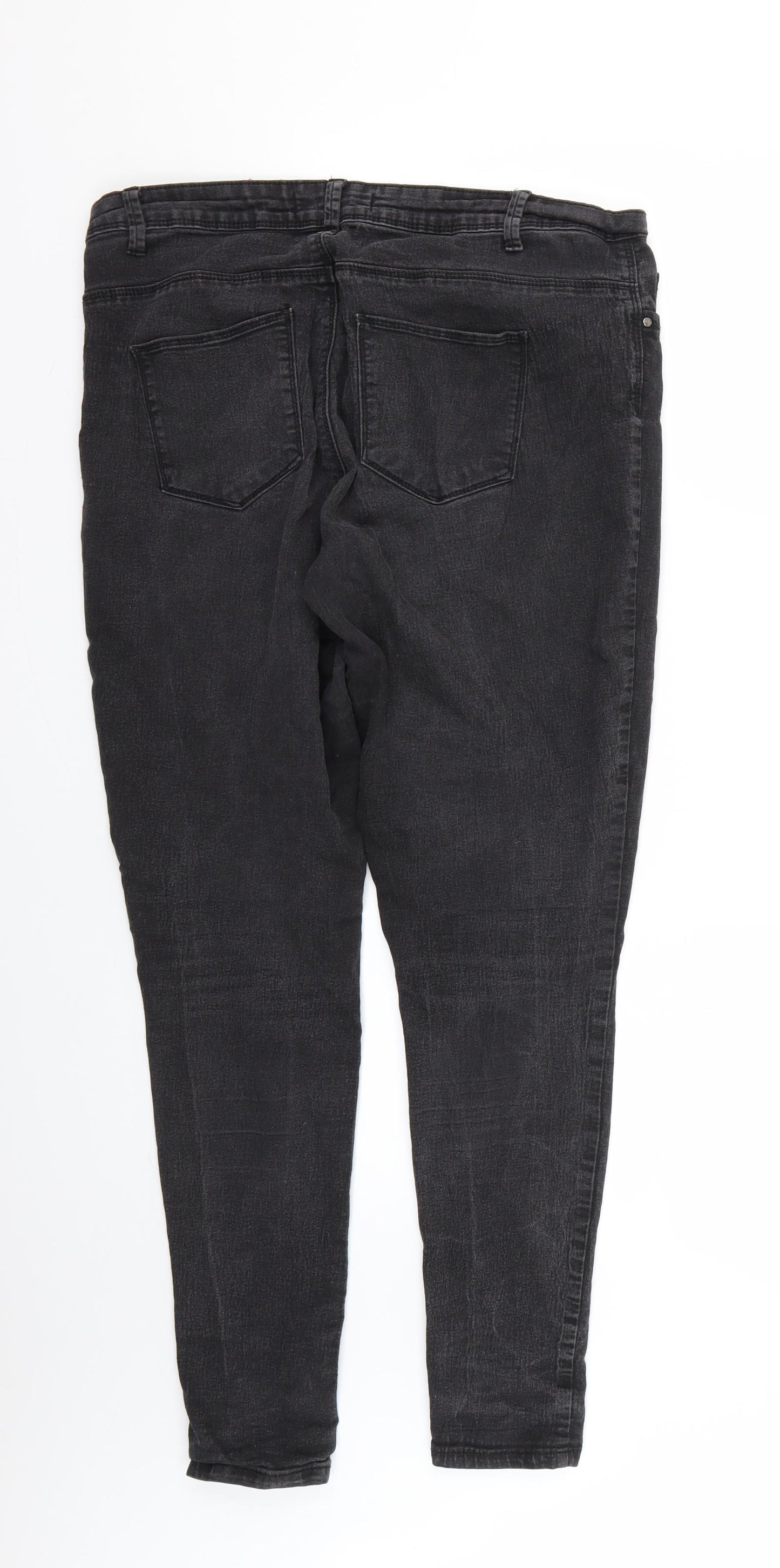 Denim & Co. Womens Black   Skinny Jeans Size 16 L23 in