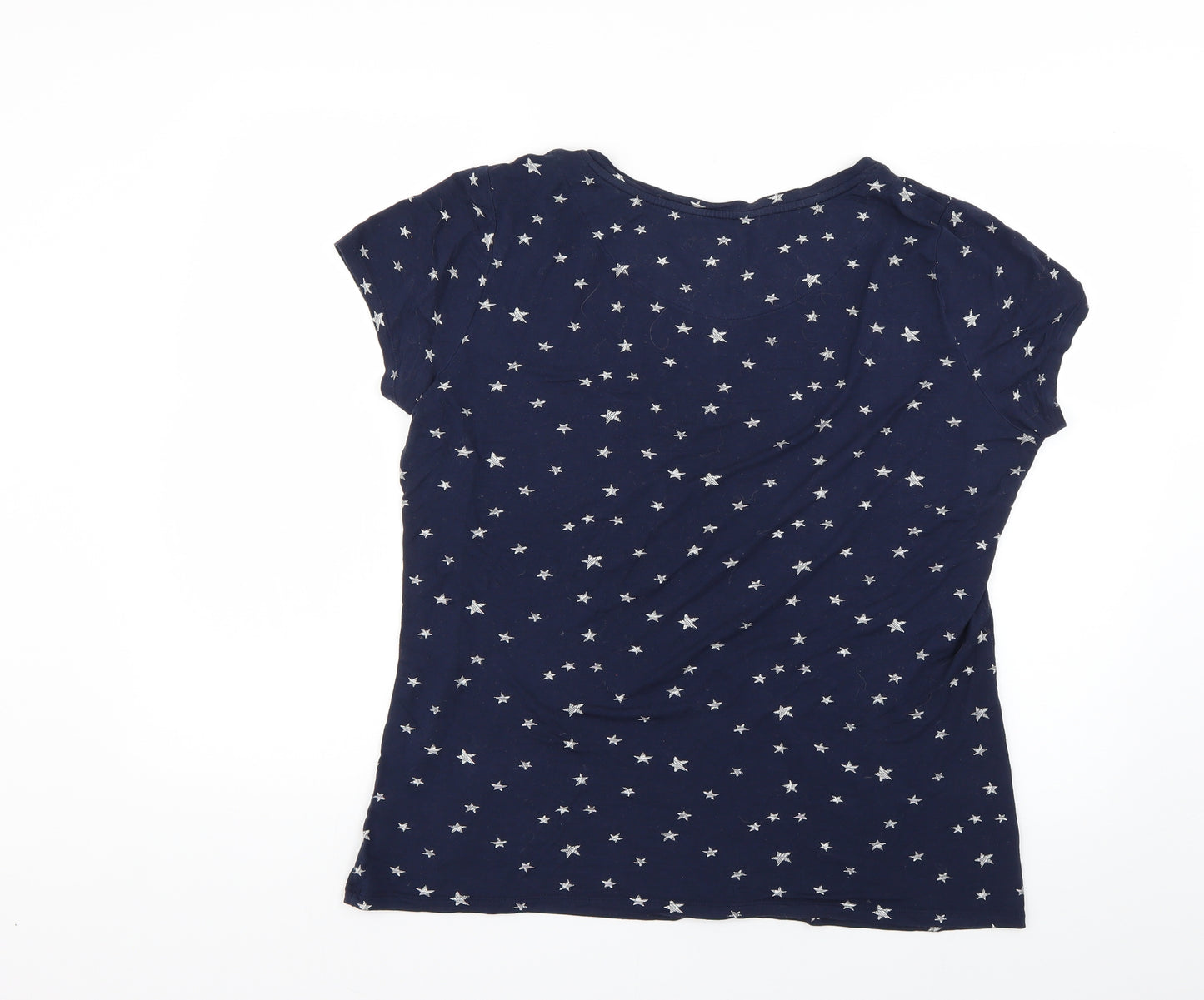 Marks and Spencer Womens Blue Geometric  Top Pyjama Top Size 16