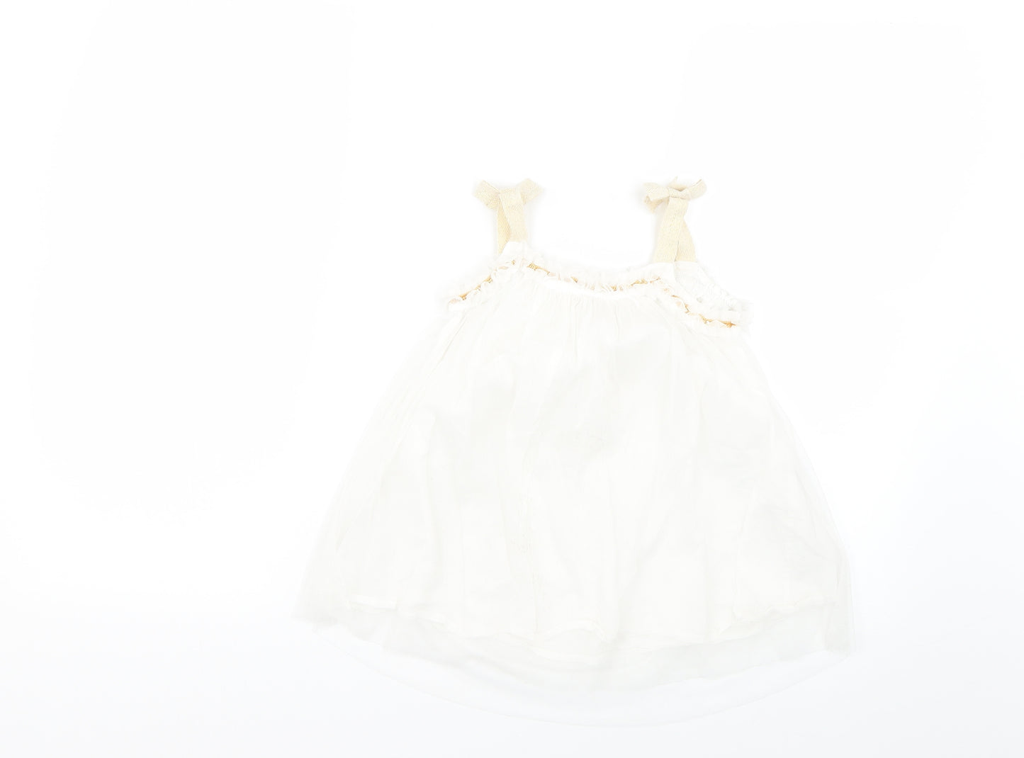 Baby Boden Girls White   Fit & Flare  Size 5-6 Years
