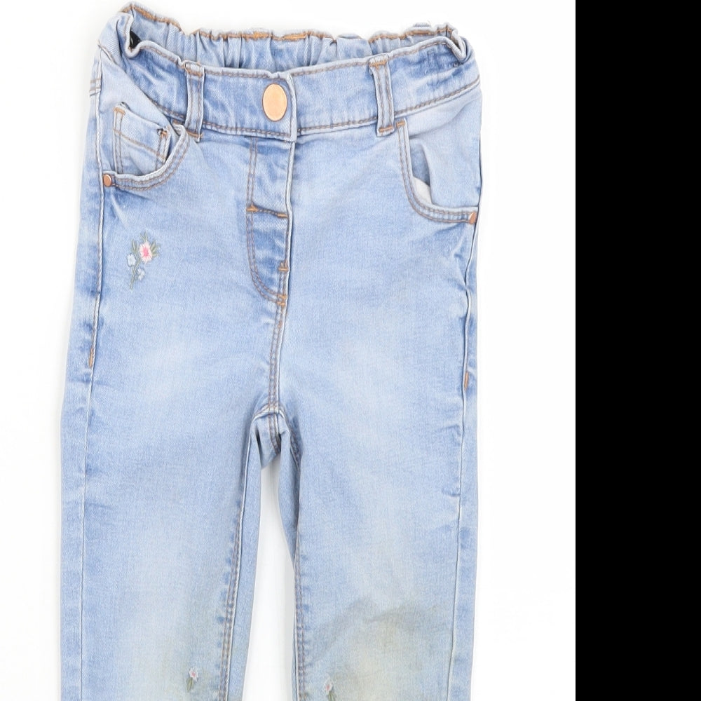 NEXT Girls Blue   Straight Jeans Size 4-5 Years