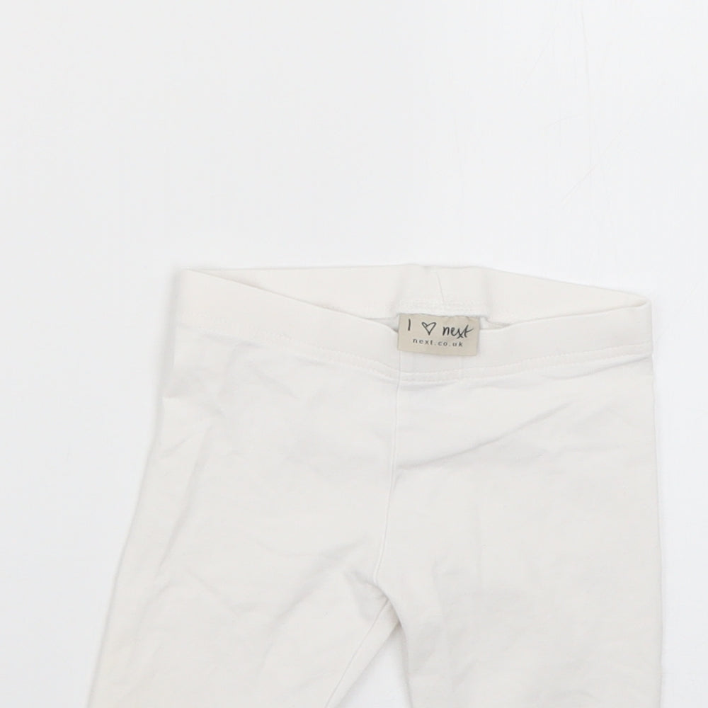 NEXT Girls White   Jegging Trousers Size 4 Years