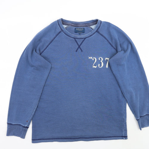 Quba & Co Mens Blue   Pullover Jumper Size L