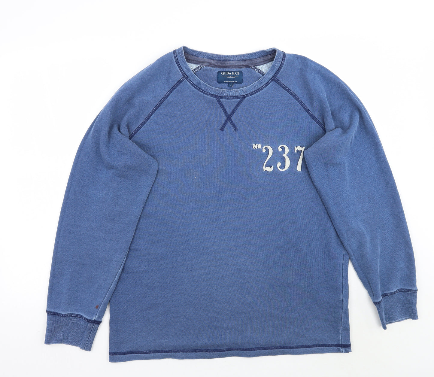 Quba & Co Mens Blue   Pullover Jumper Size L