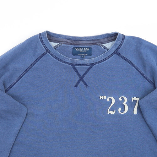 Quba & Co Mens Blue   Pullover Jumper Size L
