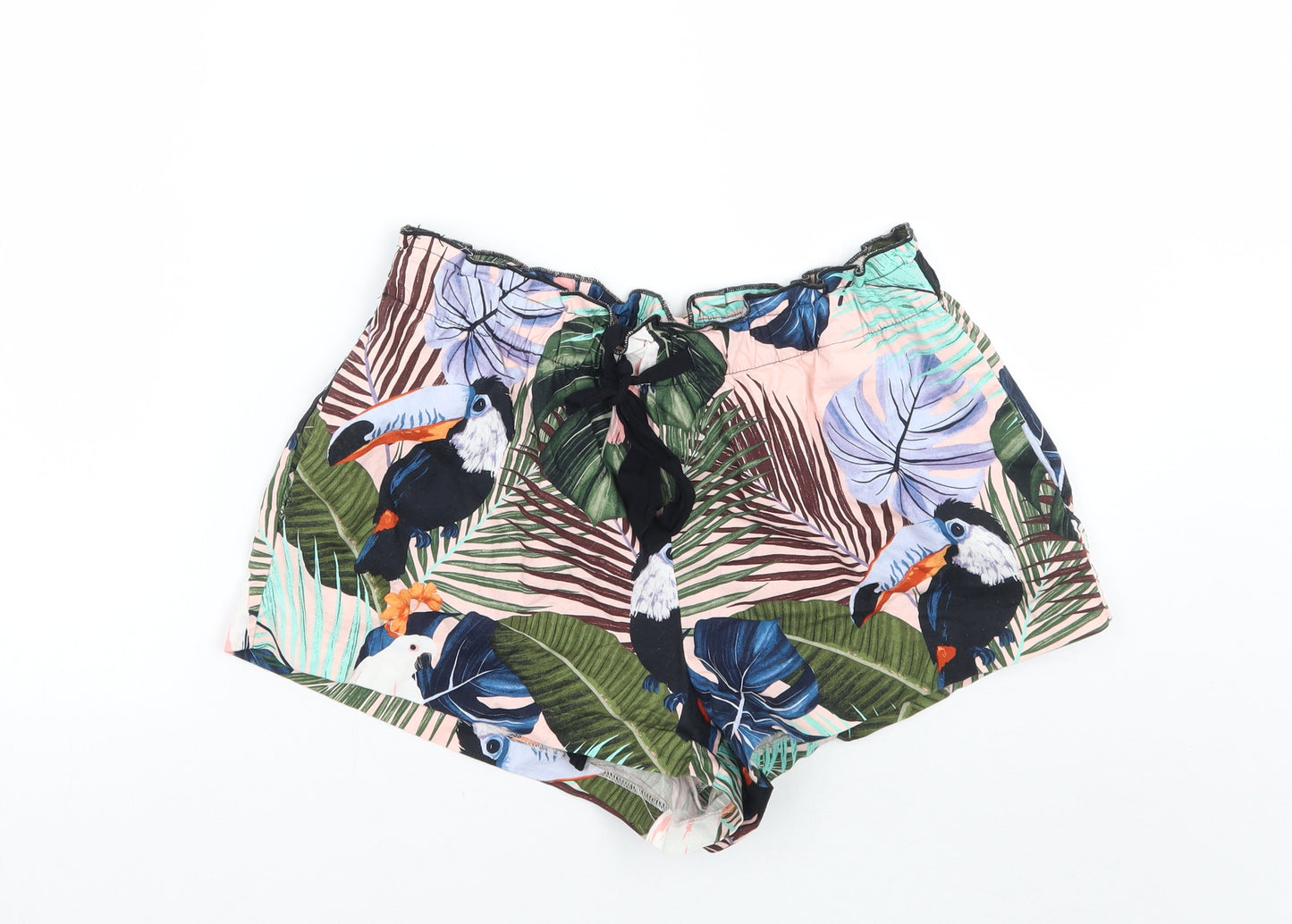 Zara Womens Pink Floral  Bermuda Shorts Size M