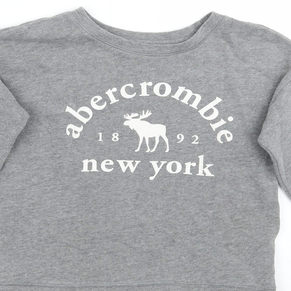 Abercrombie & Fitch Girls Grey   Pullover Jumper Size 9-10 Years