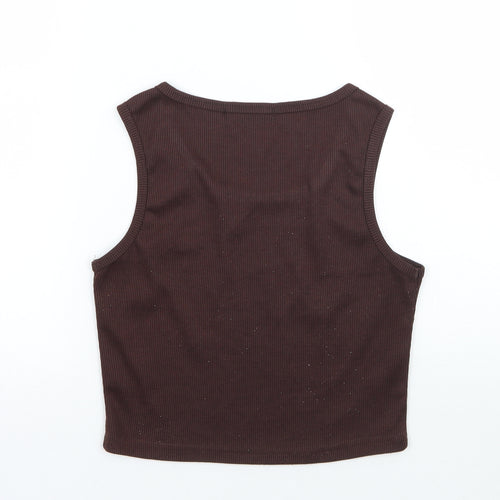 SheIn Womens Brown   Basic T-Shirt Size XS