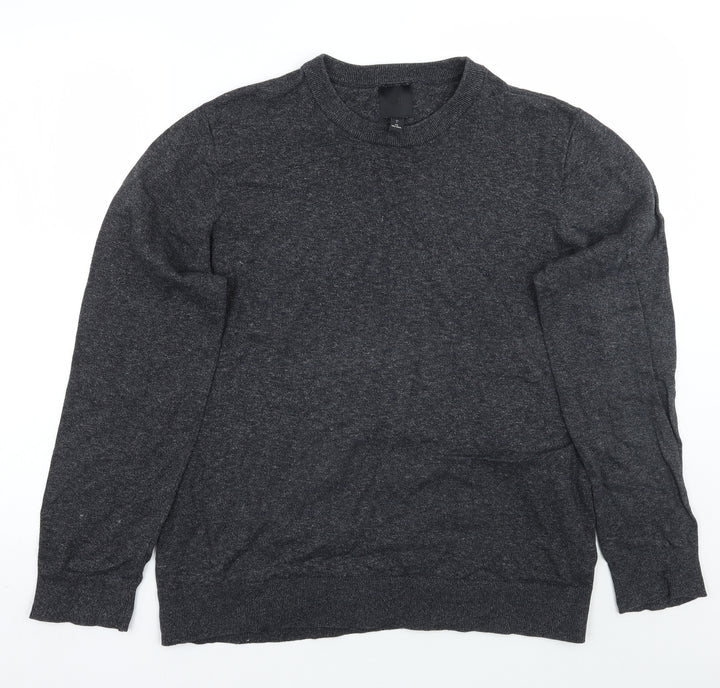 H&M Mens Grey Pullover Jumper Size L