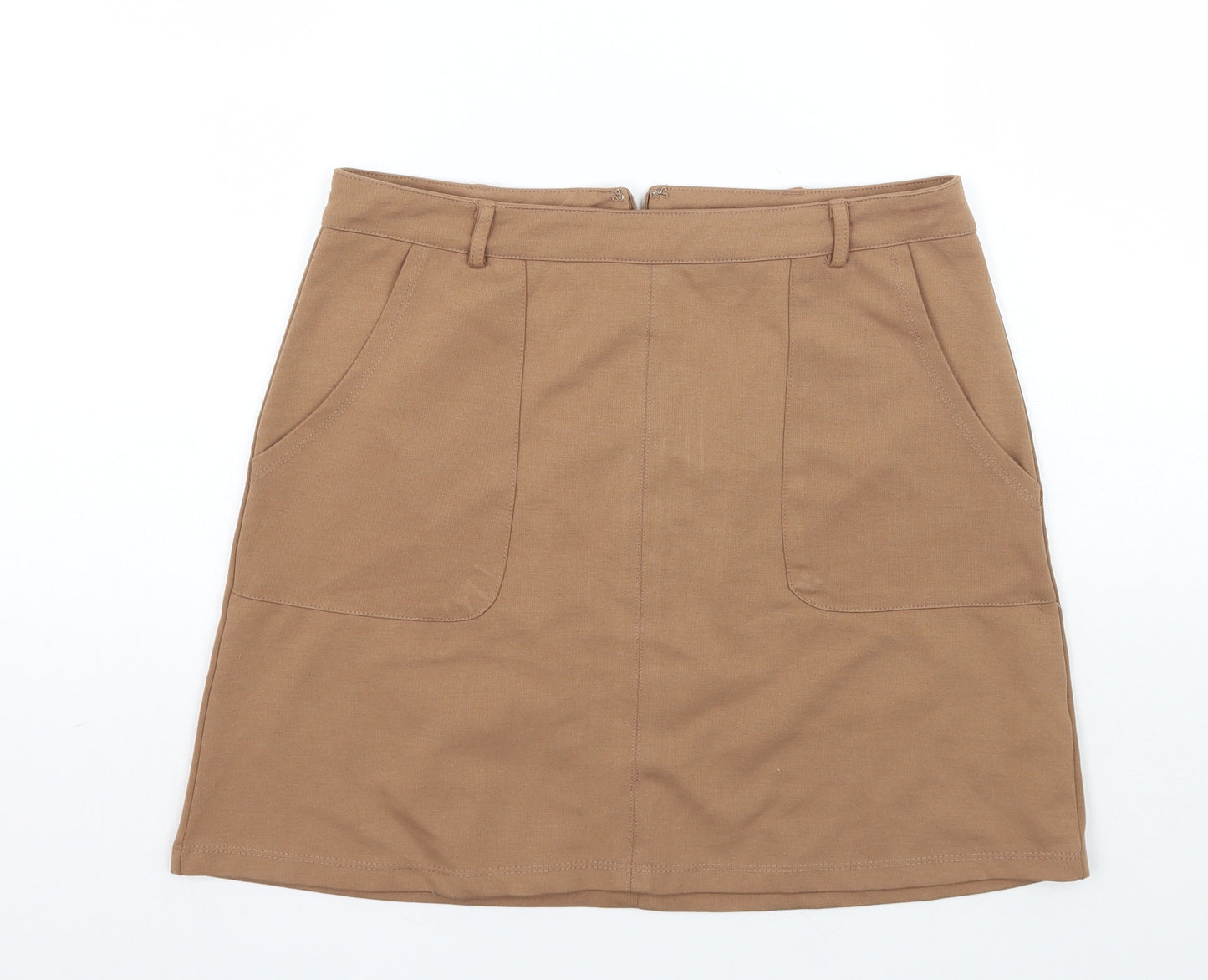 Newlook Womens Beige   A-Line Skirt Size 10