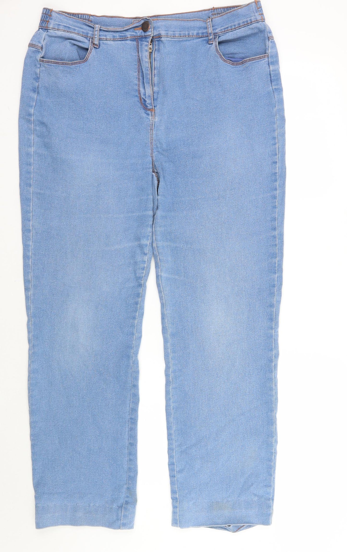 Preworn Womens Blue   Straight Jeans Size 16 L29 in