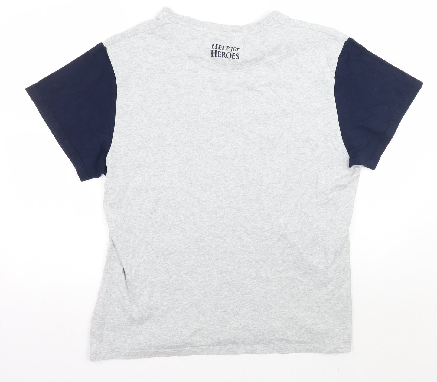 Cotton Traders Womens Grey   Basic T-Shirt Size 22  - Help for Heroes