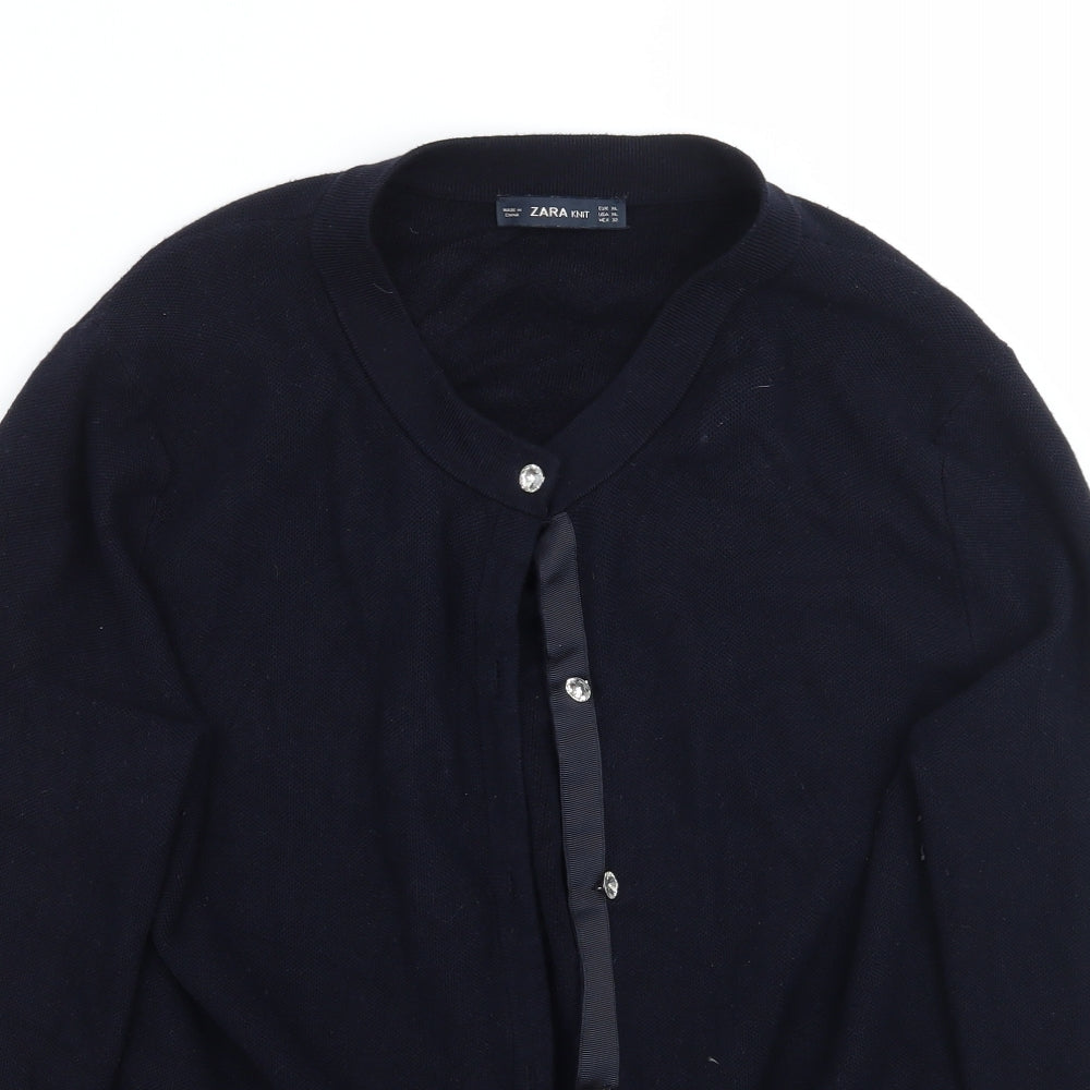 Zara Womens Blue   Cardigan Jumper Size XL