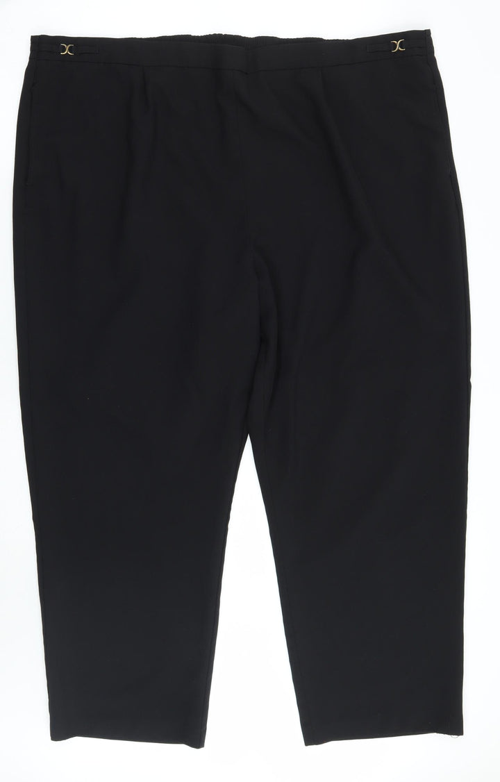 BM Womens Black   Trousers  Size 22 L28 in