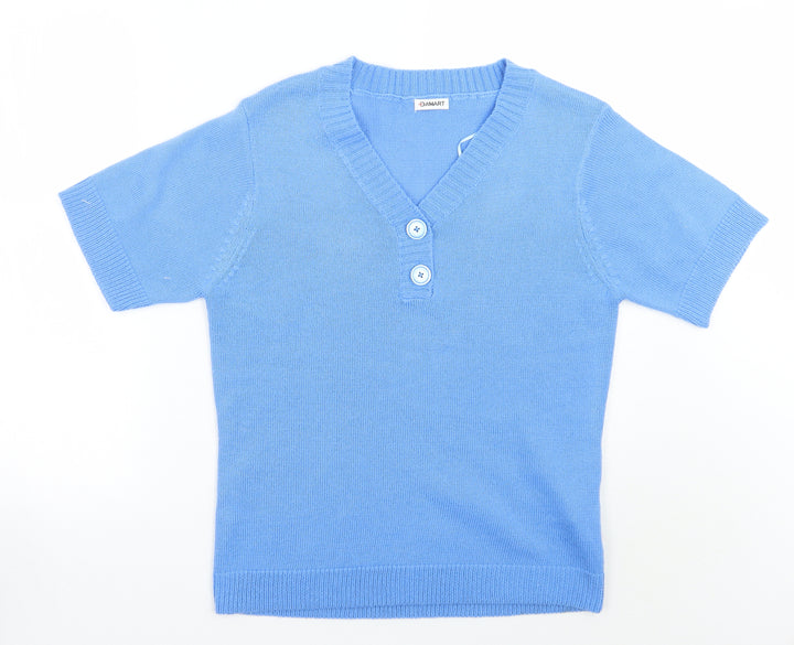 Damart Womens Blue Basic T-Shirt Size 14
