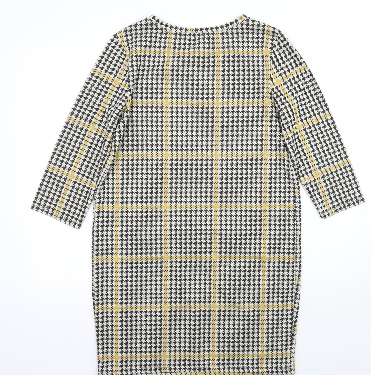 TU Womens White Check  A-Line  Size 12