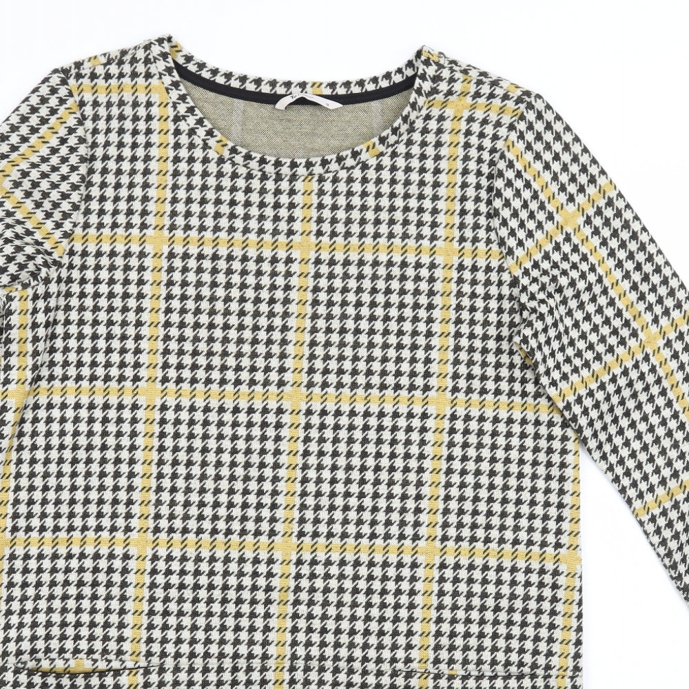 TU Womens White Check  A-Line  Size 12