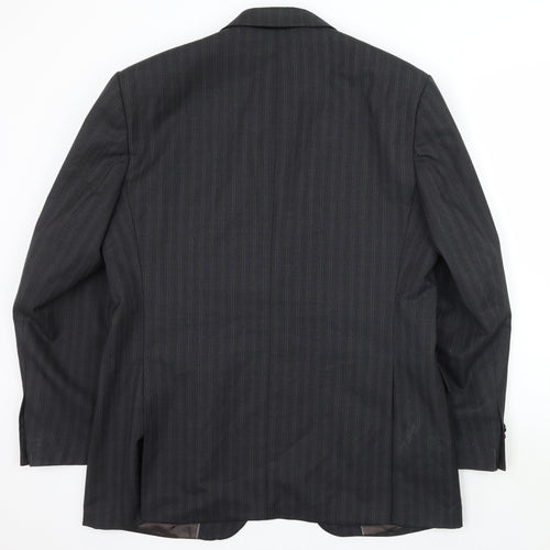 AUSTEN REED Mens Grey Striped  Jacket Suit Jacket Size 40
