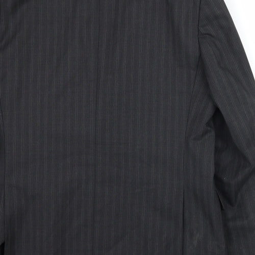 AUSTEN REED Mens Grey Striped  Jacket Suit Jacket Size 40