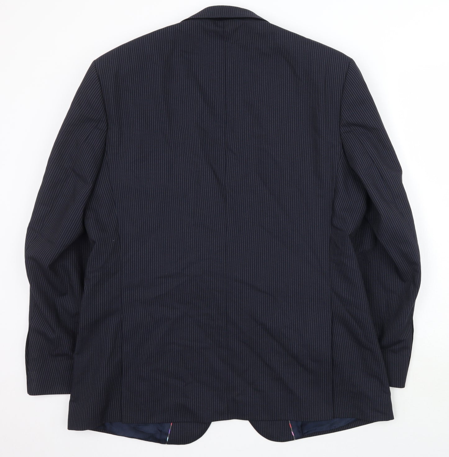 Jeff Banks Mens Blue Striped  Jacket Suit Jacket Size 44