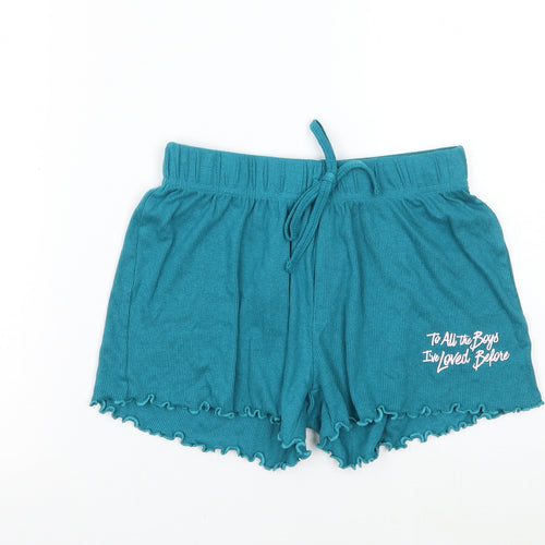 Primark Womens Blue   Sweat Shorts Size 4 - Netflix