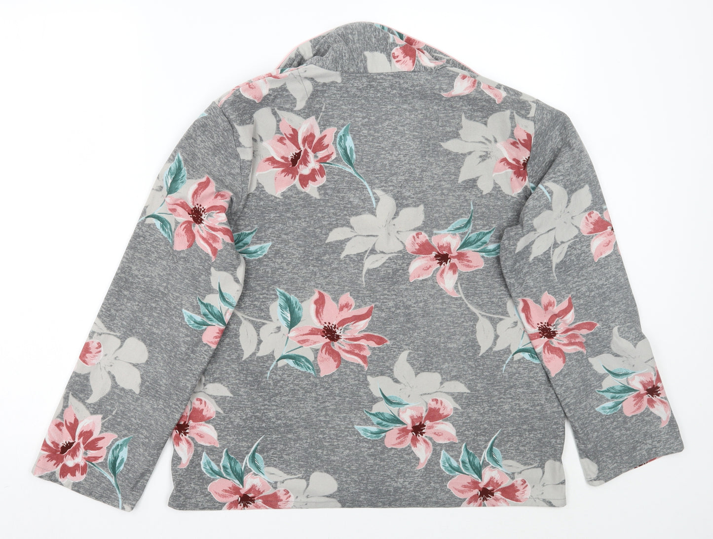 Peacocks Womens Grey Floral  Top Pyjama Top Size 12
