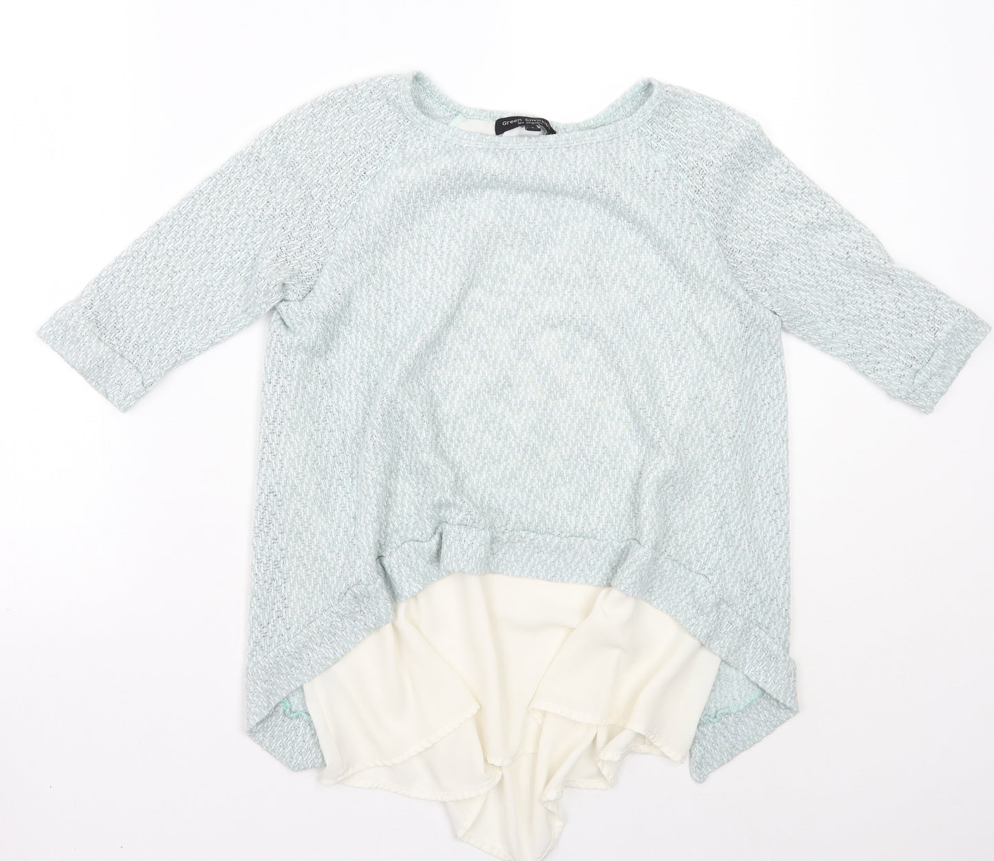 Casual Couture by Green Envelope Womens Blue   Pullover Jumper Size S