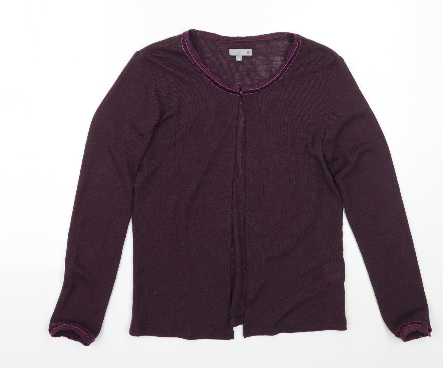 Per Una Womens Purple   Cardigan Jumper Size 10