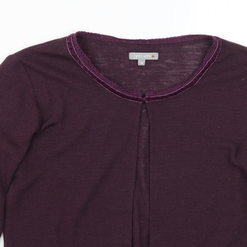 Per Una Womens Purple   Cardigan Jumper Size 10