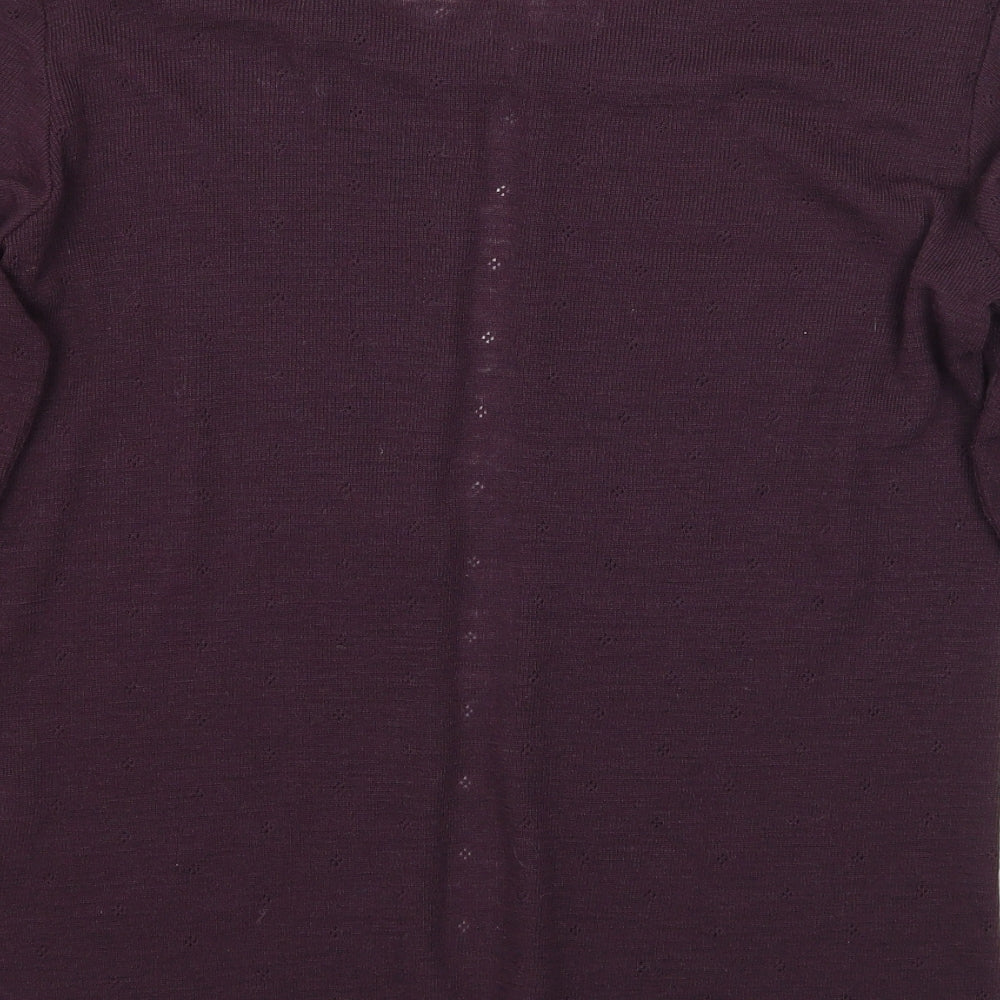 Per Una Womens Purple   Cardigan Jumper Size 10