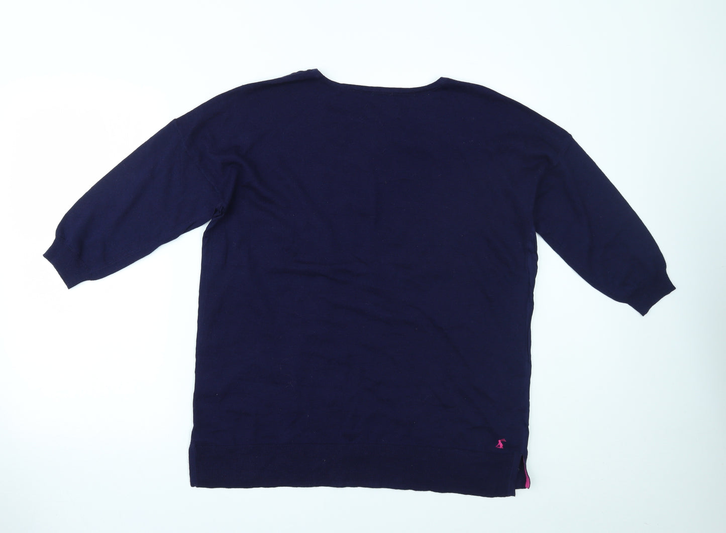 Joules Womens Blue Floral  Basic Blouse Size 12