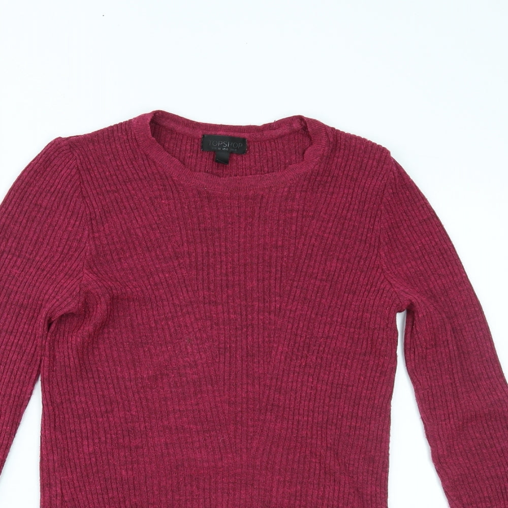 Topshop Womens Pink   Basic Blouse Size 10