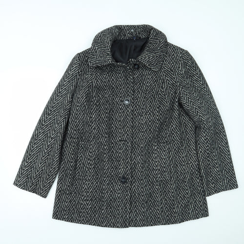 EWM Womens Grey   Overcoat Coat Size 16