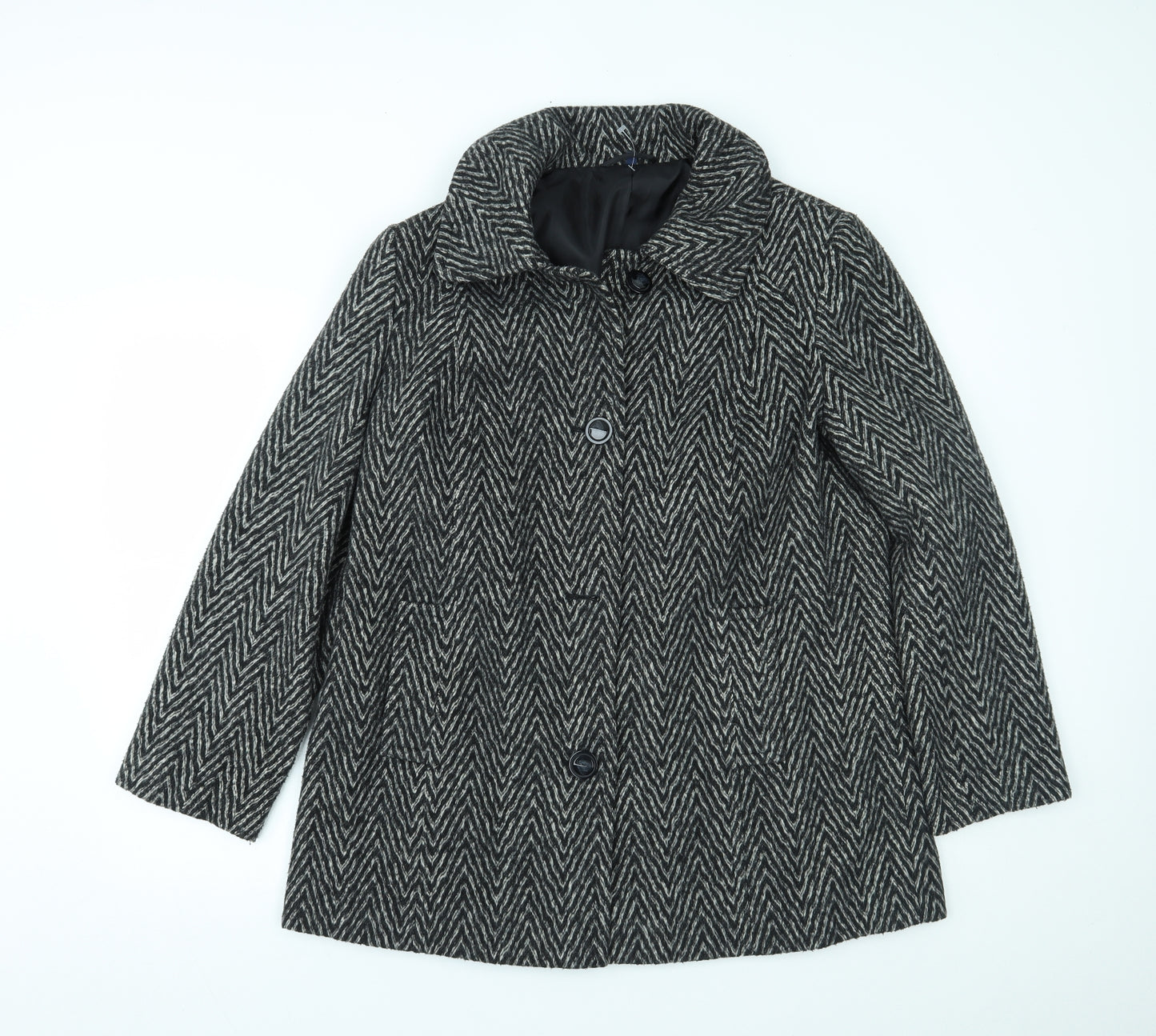 EWM Womens Grey   Overcoat Coat Size 16