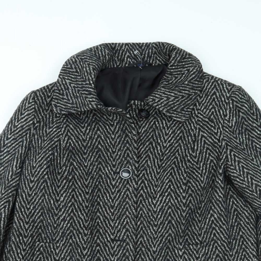 EWM Womens Grey   Overcoat Coat Size 16