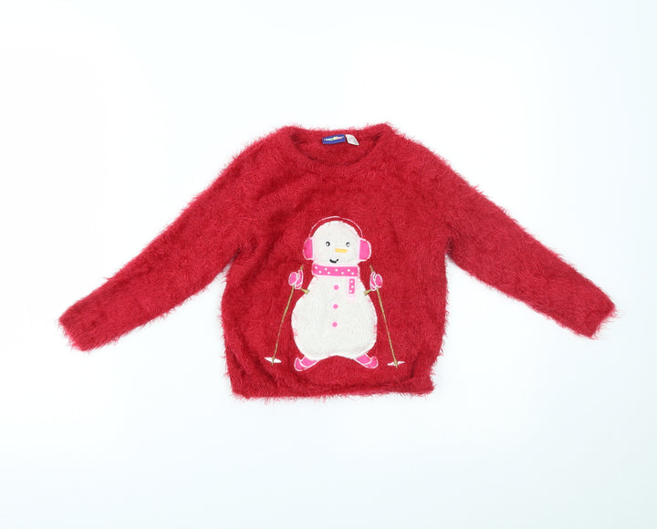 Lupilu Girls Red   Pullover Jumper Size 2-3 Years