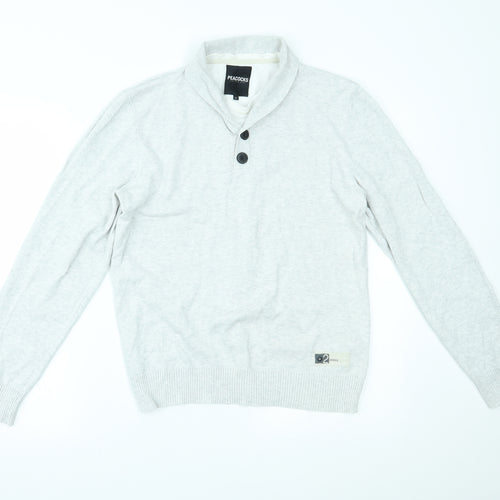 Peacocks Mens Grey   Pullover Jumper Size M