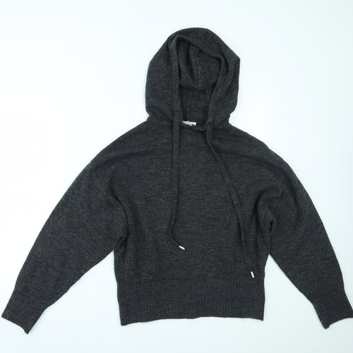 H&M Womens Grey   Pullover Hoodie Size S