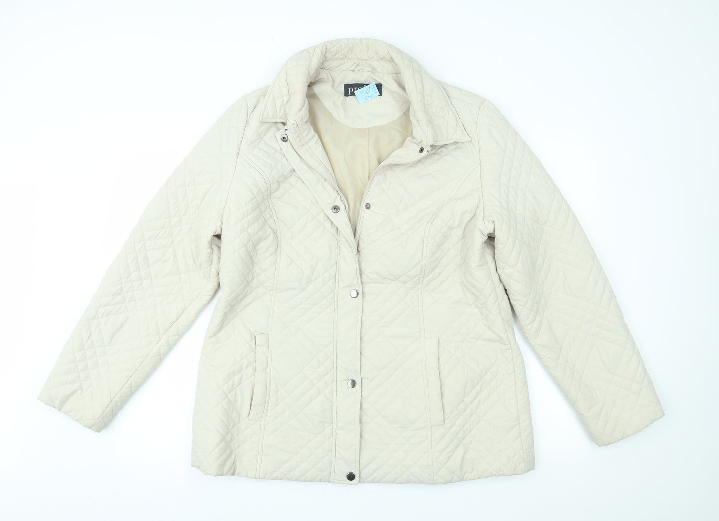BHS Womens Beige   Quilted Coat Size 18