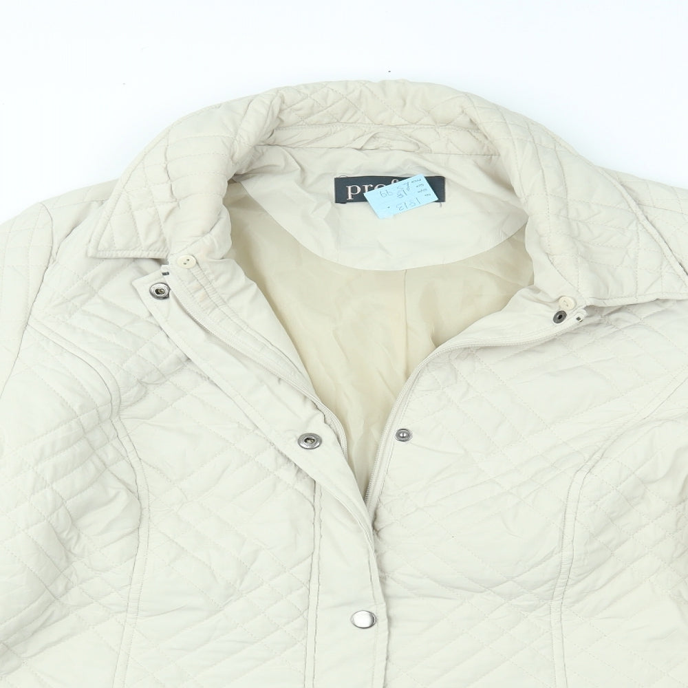 BHS Womens Beige   Quilted Coat Size 18