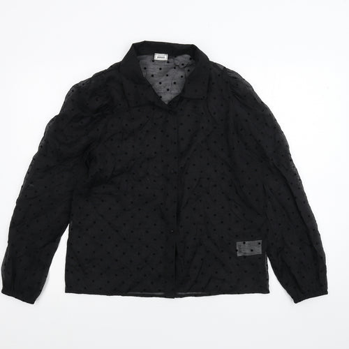 Pimkie Womens Black   Basic Button-Up Size 12
