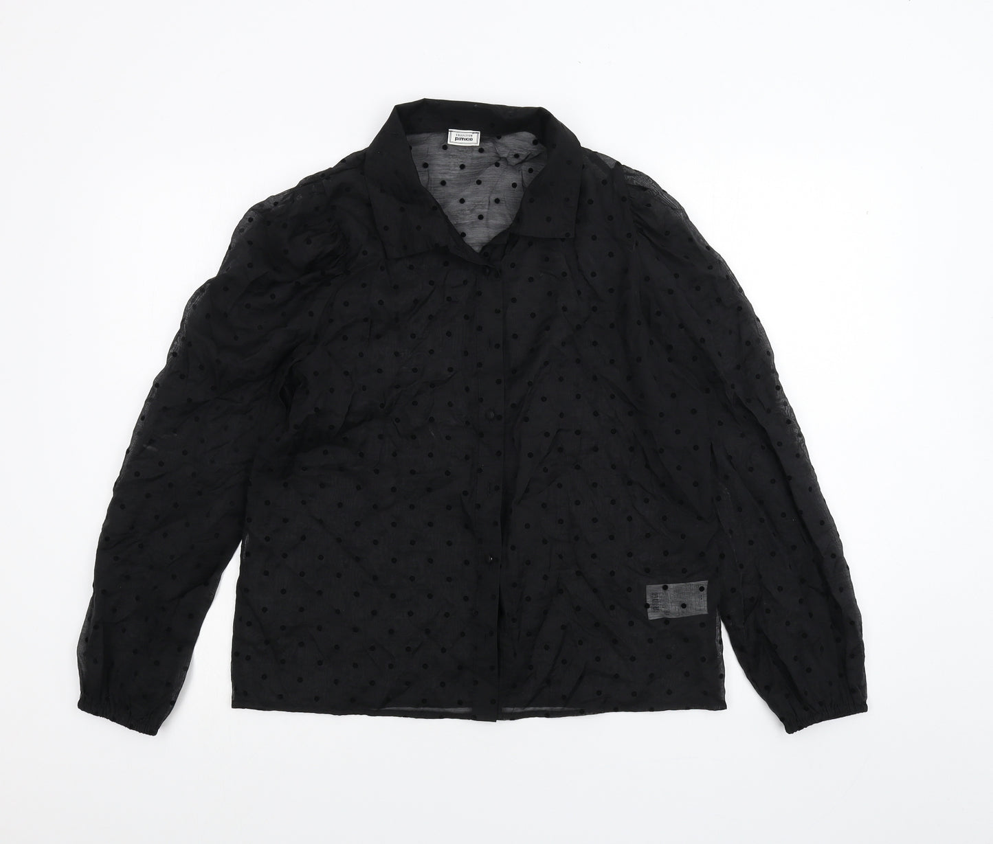 Pimkie Womens Black   Basic Button-Up Size 12
