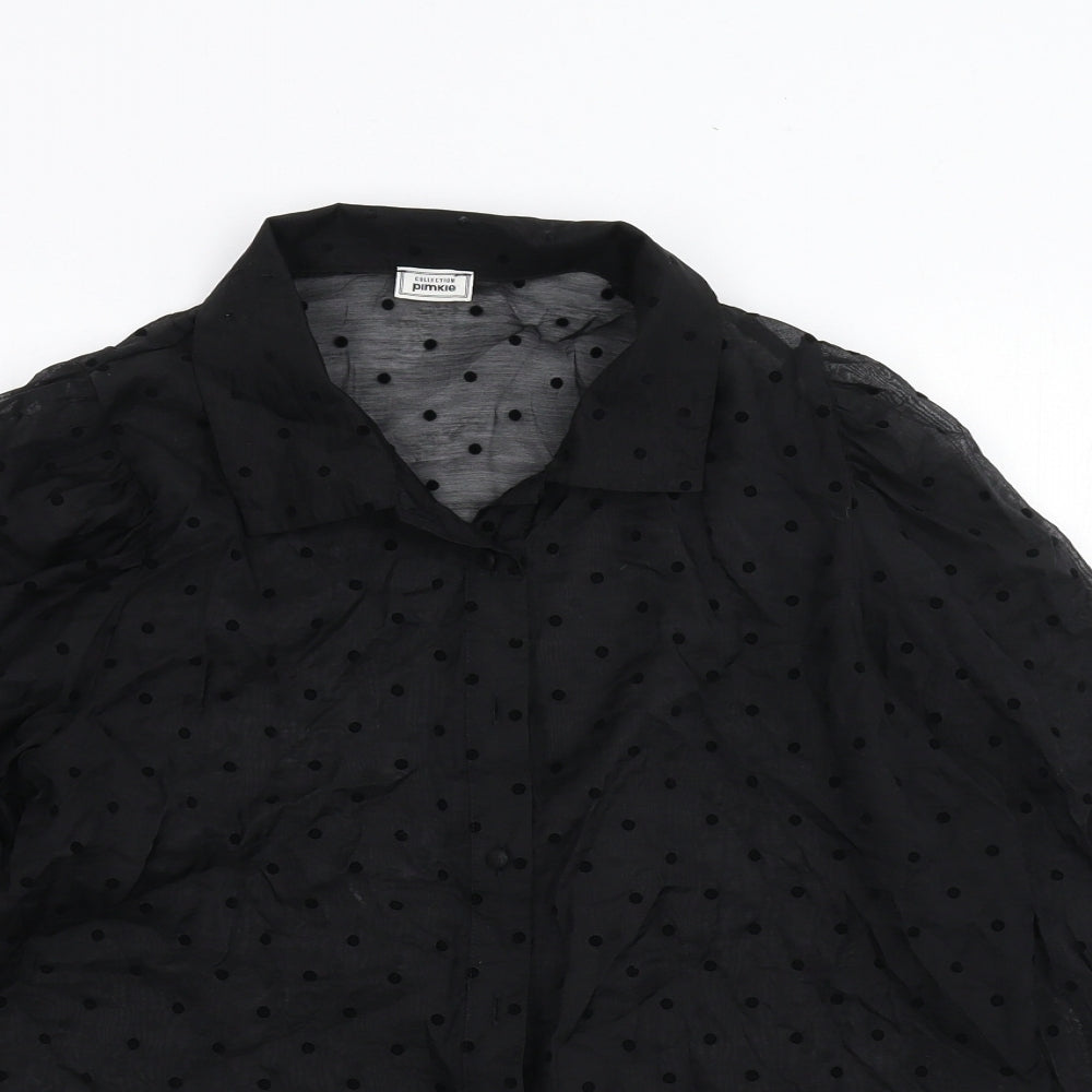 Pimkie Womens Black   Basic Button-Up Size 12
