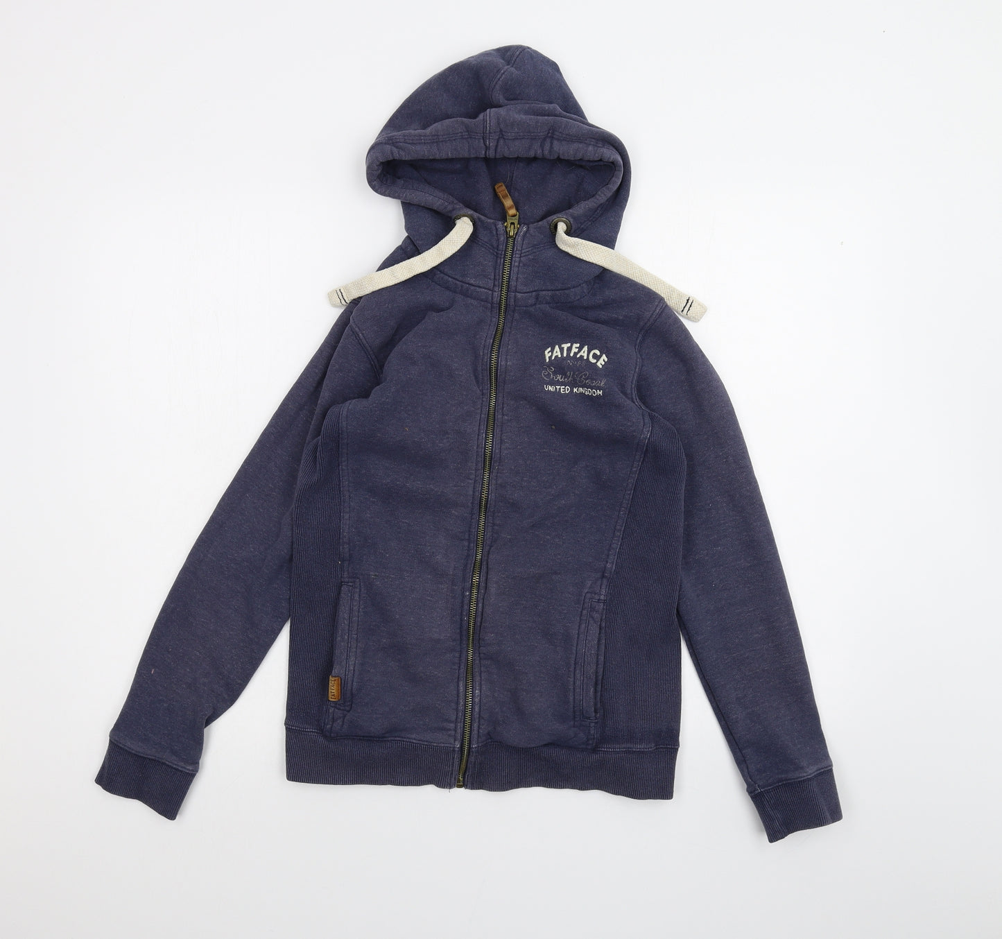 Fat Face Womens Blue   Full Zip Hoodie Size 8